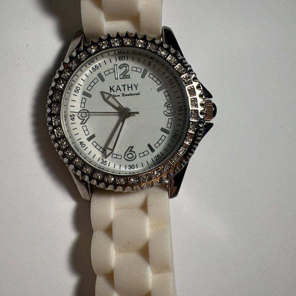 Kathy Van Zeeland Gemstone Dial Watch With Sports Band